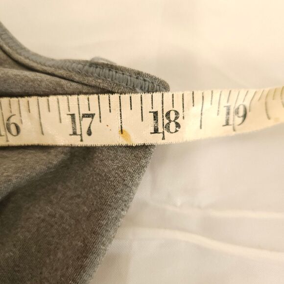 Nike Dri-Fit Womens Large Gray Grey Swoosh Graphic Tank Top Scoop Neck - Picture 5 of 6